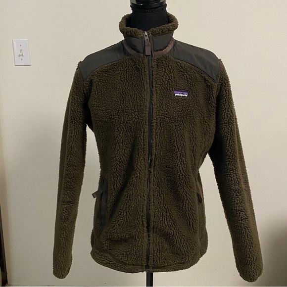 Patagonia Jacket Women’s Size Large Brown Fleece Full Zip Collared Jacket - Picture 1 of 12